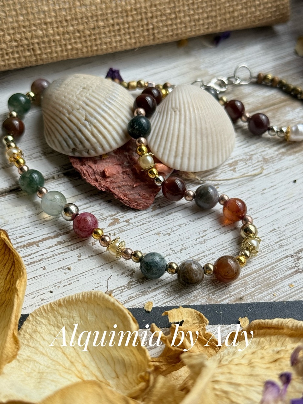 COLORFUL beaded Indian agate choker Necklace